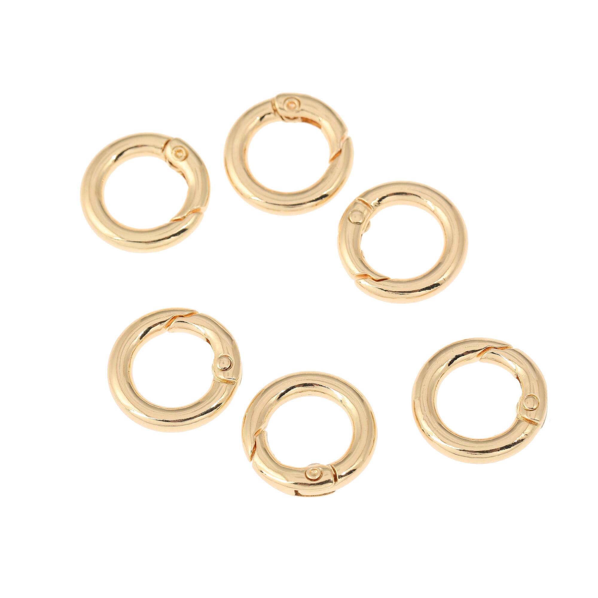 12 Packs: 6 ct. (72 total) 20mm Metal Round Hinged Closures by Bead Landing